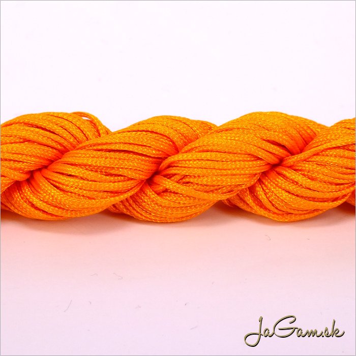 Nylonová šnúrka 1mm oranžová - 24m (1032_04)